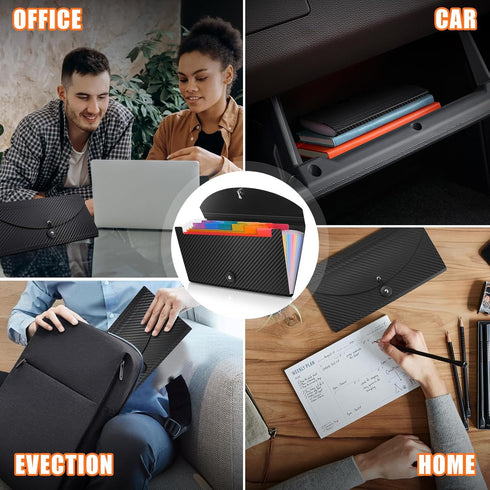 Cesil Small Accordion File Organizer, 13 Pockets Receipt Holder, Large Capacity for Cards, Tickets, Business Coupons