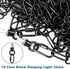 10 66 garini Feet Industrial Black Light Fixture Chain, Adjustable Metal Pendant Chandelier Chain Extension