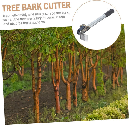 YARNOW 1pc Bark Scraper Tool, Debarking Spudger Hand Squeegee Scythe Draw Knife for Bark Stripping