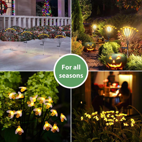 Nacome Solar Garden Lights for Outside Waterproof Swaying Light for Outdoor Yard Patio Decoration (2Pack)