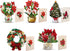 Freshcut Paper Pop Up Christmas Cards Boxed Set, Holiday Collection, 6 inch