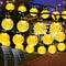 2-Pack 72FT 120 LED Crystal Globe Solar String Lights Outdoor, Waterproof Solar