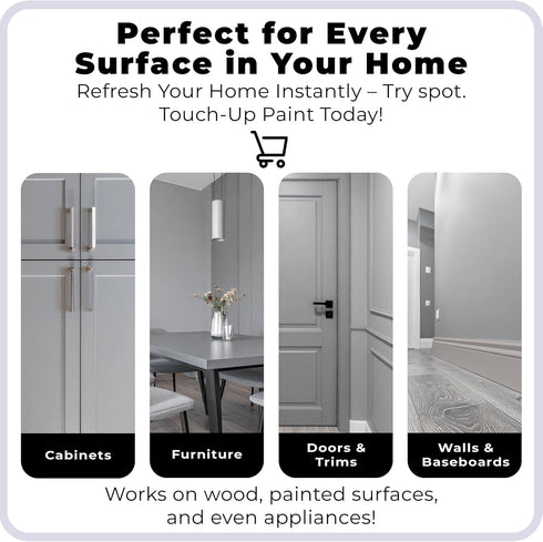 3 Pack spot. Touch-Up Paint | Matte Finish for Cabinets, Walls, Doors & Furniture | Multi-Tone Gray Repair Kit |
