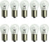 Diximus Pack of 10 Bulbs 1141 S8 - Low Voltage Landscape Light Bulbs 12V 18W