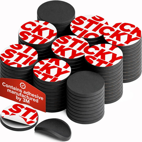 Peel-&-Stick Flexible Adhesive Magnets - 45 (0.8"x0.08") Magnetic Dots for Office Supplies,