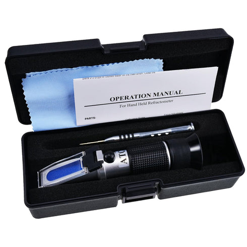 3-in-1 Honey Baume Refractometer, Tri-Scale 58-90% Brix Scale Range, Honey Moisture Sugar Tester with ATC for Beekeeping