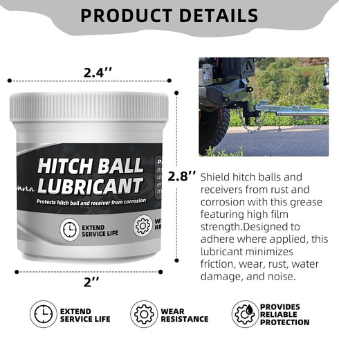 Calvana 4 oz 2 Trailer Hitch Ball Grease, Includes Trailer Ball Head Covers, Lubricant for Trailer Locks, Reduces