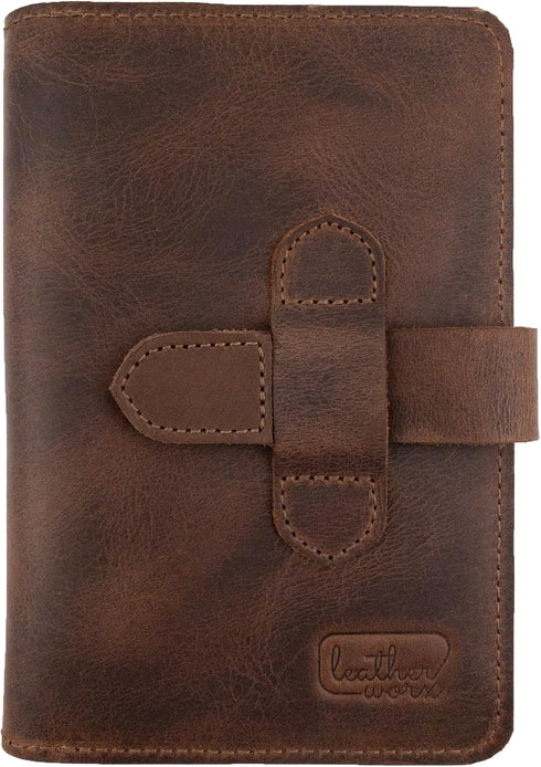 Rustic Cover for Field Notes, 3.5 x 5.5 in. Notebook not Included, Full Grain Leather, Handmade, Bourbon Brown