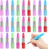 DomeStar 24PCS Lipstick Shape Creative Ballpoint Pens, Rhinestone Crystal Cute Ball Pen for Women Girls