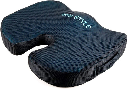 Newstyle Tailbone Coccyx Gel Seat Cushion, Cool Gel Covered Firm Memory Foam Pad for Car, Office Chair and Wheelchair |