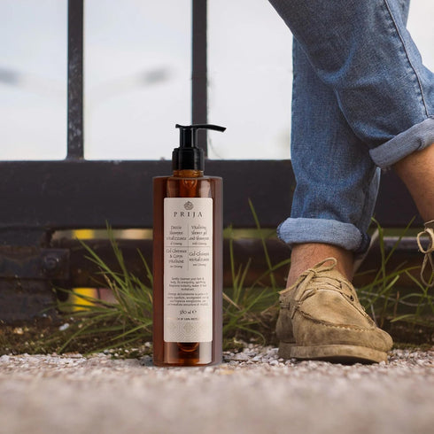 2 1 4 12.85 Oz Prija Vitalising Cleansing Hand Wash with Ginseng Extract and Vitalising in Shower Gel and Shampoo