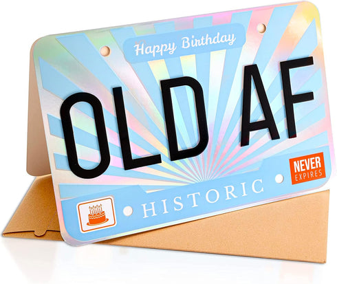 Gifting Giggles Big 3D Funny Old Man Joke Birthday Card, 9 x 6 inches, Multicolor