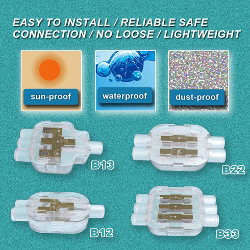 Waterproof Wire Connectors Quick Inserted IP68 Junction Box