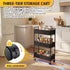 Cart,3-Tier 3 Tiers-7.1 inch FOCHIER F Utility Slim Storage Rolling Kitchen Office Laundry Room Cart,Mobile Shelving