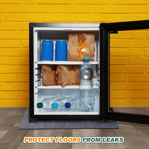24" x 24" Mini Refrigerator Mats, Waterproof Washable Floor Protector for Home Appliances, Non-Slip Backing