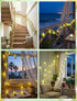 Summer 10 Palm Tree String Lights Outdoor, Beach Themed Decoratives String Lights with Palm Tree Patio Light, Plug