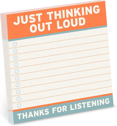 Knock Knock Thinking Out Loud Large Sticky Notes, 4 x 4-inches, Pack of 1