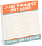 Knock Knock Thinking Out Loud Large Sticky Notes, 4 x 4-inches, Pack of 1