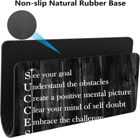 Inspirational Quote Rustic Black Wood Mouse Pad, See Your Goal Clear Your Mind of Self Doubt