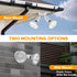 2 Pack 300 Par38 LUTEC Adjustable Twin Par Holder Outdoor Flood Lights, Switch Controlled Security Lights, Floodlights