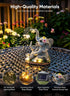 Brightown Solar-Elephant-Garden-Decor-Statue with Succulent & Watering LED Lights, Waterproof Outdoor Decor for Patio