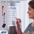 Mifflin-USA Magnetic Dry Erase White Board Sheet for Fridge (12x8''), Stain-Resistant Refrigerator Whiteboard Organizer, Kitchen Planner Board w/ 3 Fine-Tipped Markers & Convenient Eraser by MIFFLIN