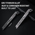 Titanium EDC Pry Bar,Pocket Multitool Mini Prybar,Keychain Crowbar Tool with Pocket Clip,Bottle Opener,Nail Puller,Hex