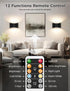 5CCT LED Battery Operated Wall Sconce, Remote Control Adjustable Wall Lamp, Up Down Wall Mount Lights for Hallway