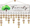 Buecasa Wooden Family Tree Birthday Reminder Calendar Board - DIY Wall Hanging Birthday Tracker Plaque with 100 Tags