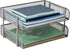 Mind Reader Stackable Paper Tray, 2 Pcs., Metal Mesh Desktop Organizer for File Storage, Office