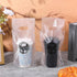 zisiueel 1000 Count 1 Packaging 11 6.3 Inch Thank You Handle Drinking Bags Cup Handle Drink Carriers Plastic Poly Bags