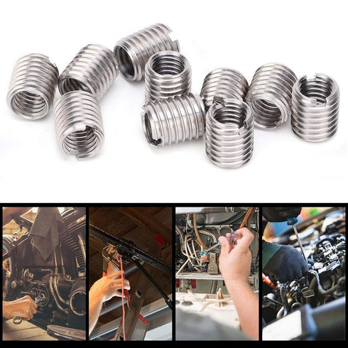 Thread Inserts, 10 PCS M8 to M10 Thread Adapter Insert Nut for Automotive, Furniture Projects