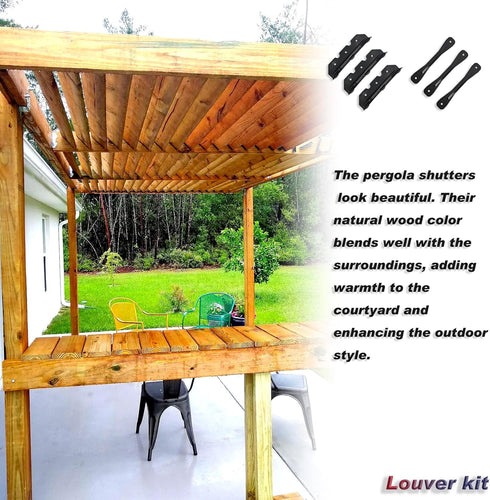 Explranltec 11 (48'') Decorative Fence Louver System, Louver Hardware System for Blinds and shutters, Louver Pergola