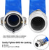 2" x 50ft PVC Lay Flat Discharge Hose with Heavy Duty Reinforced Pump Backwash Assembly, Aluminum Camlock C & E