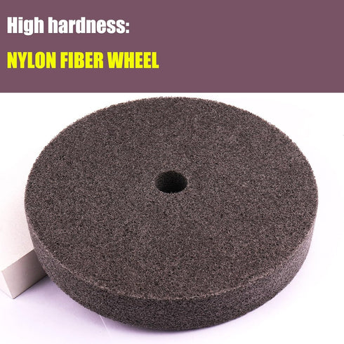 6 Inch Wheel,7P Wheel,180# Fiber Buffing Hardness Fiber Polishing Quick Changed Replacement Pad for Bench Buffer/Bench