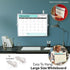 Dry Erase White Board, 12"x16" for Desktop & Wall - 2 Magnetic Planners, 6 Markers, Eraser & Wall Hangers Included