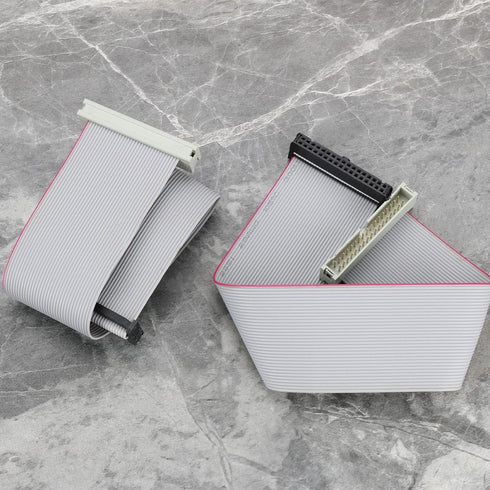 2Pcs 34 Pins IDC Extension Cable Male to Female Jumper Connector 2.54mm Pitch Double Row Flat Ribbon Cable