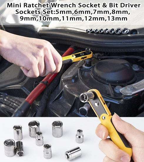 Set, Set Toolbox HYT128 (128 DOWELL Tool Auto Repair Household Tool Kit with Socket, Wrench, Screwdriver, Bits