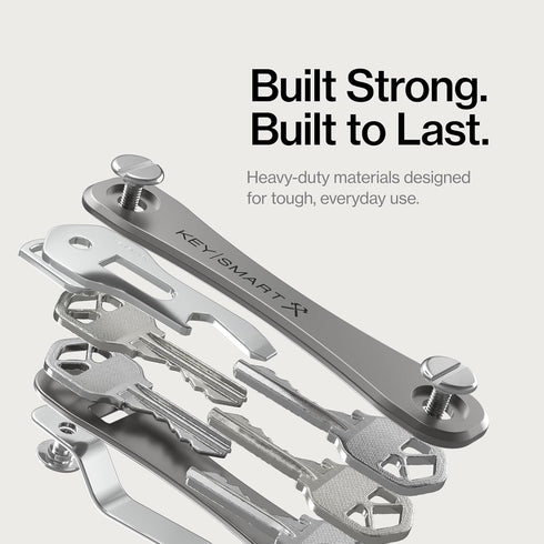 14 KeySmart Rugged - Multitool Key Holder for Keychain w/Bottle Opener and Pocket Clip, Organizer for Keys, EDC