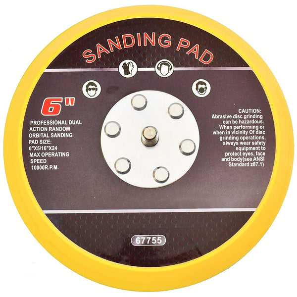 Non-Dust Collector 6" Vinyl Face Sanding Pads (PSA) for PSA Paper