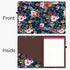 Hongri Clipboard Folio with Refillable Lined Notepad and Interior Storage Pocket for Students, Classroom, Office, Women, Man, Cute Custom Pattern, Size 12.8" x 9.2",Spring Flower by Hongri