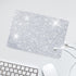 Mouse Pad Diamond Silver Glitter Sparkle, Bling Desk Accessories Gaming Rubber Pads for Laptop