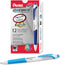 Pentel GlideWrite Ballpoint Pen with TechniFlo Ink, Medium Line (1.0mm), Sky Blue, Box of 12 (BX910-S)