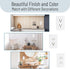 Bates Duplex Wall Plate, 12 Pack, Light Almond Electrical Outlet Cover Plates