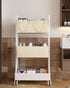Ornestia 2In1 Baby Diaper Caddy Organizer Cart- Rolling Diaper Cart with Detachable Dividers-Baby Essentials Nursery