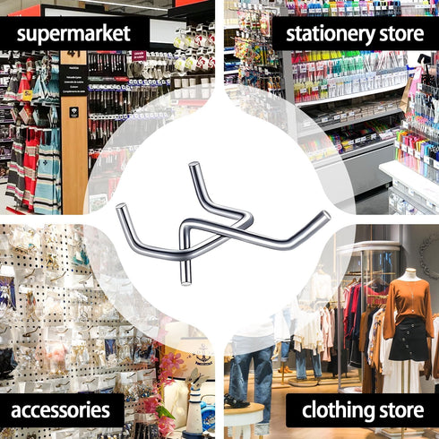 100PCS Heavy Duty Pegboard Hooks for 1/8 & 1/4 Inch Pegboard, Metal Hooks Kits for Hanging Tools