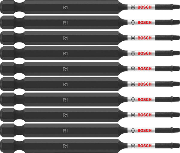 BOSCH ITSQ135B 10-Pack 3-1/2 In. Square #1 Impact Tough Screwdriving Power Bits