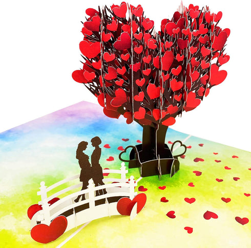 Liif 3D Pop Up Card, Lesbian Love Tree Greeting Card for Valentine's Day, Anniversary, LGBT, Wedding