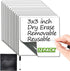 Dry Erase Sticky Notes, Reusable Whiteboard Stickers, 3"x3", 12 Pack, Great for Labels, Lists, Reminders, Washable,