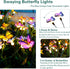 TONULAX Solar Garden Lights, Newest Swaying Butterfly Light, Outdoor Lights for Yard Patio Pathway, 2 Pack